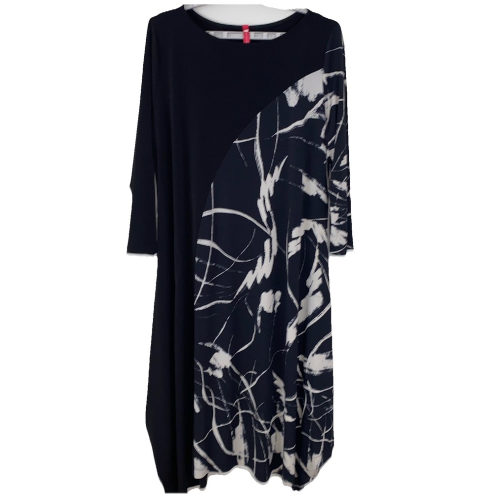 IC Collection Dress Womens XL Pockets Bubble Artsy Lagenlook Minimalist USA